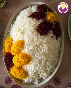 طرز تهیه برنج زعفرانی برای تزیین - زعفران آناقاین