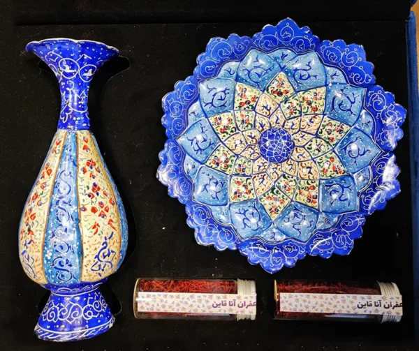 پک هدیه زعفران میناکاری کد 1501