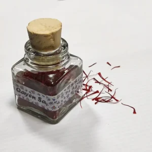 بطری شیشه ای مکعبی زعفران کد 1801