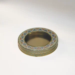 قوطی فلزی زعفران قطر 17 ارتفاع 2 (گنجایش 50 گرم سرگل)