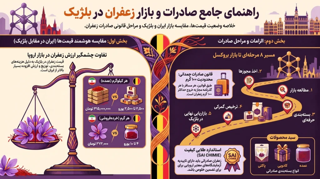 قیمت زعفران در بلژیک