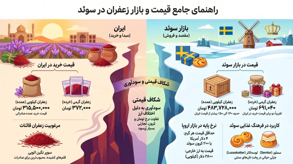 قیمت زعفران در سوئد چقدر است؟ 