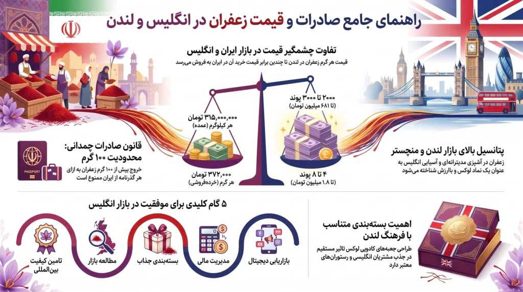 قیمت زعفران در انگلیس و لندن