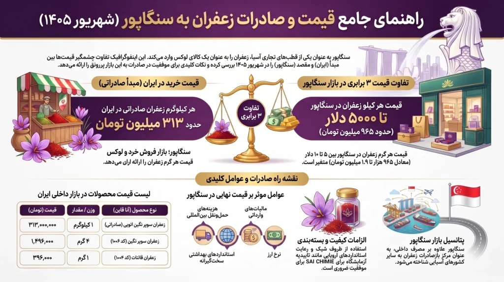 صادرات زعفران به سنگاپور